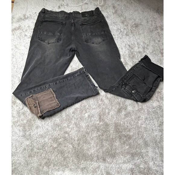 Rebel‎ Vengeance Jeans Grunge Distressed  Y2K Multi-Pocket Jeans Size 36x30 - Picture 2 of 14